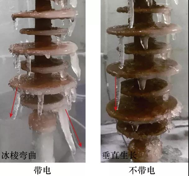 不帶電和帶電條件下復合絕緣子表面濕覆冰形態.jpg